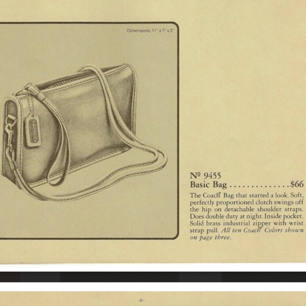 Vintage Coach Basic Bag No. 9455 Mahogany Brown Costa Rica Leather MINT CONDITIO - Picture 10 of 10